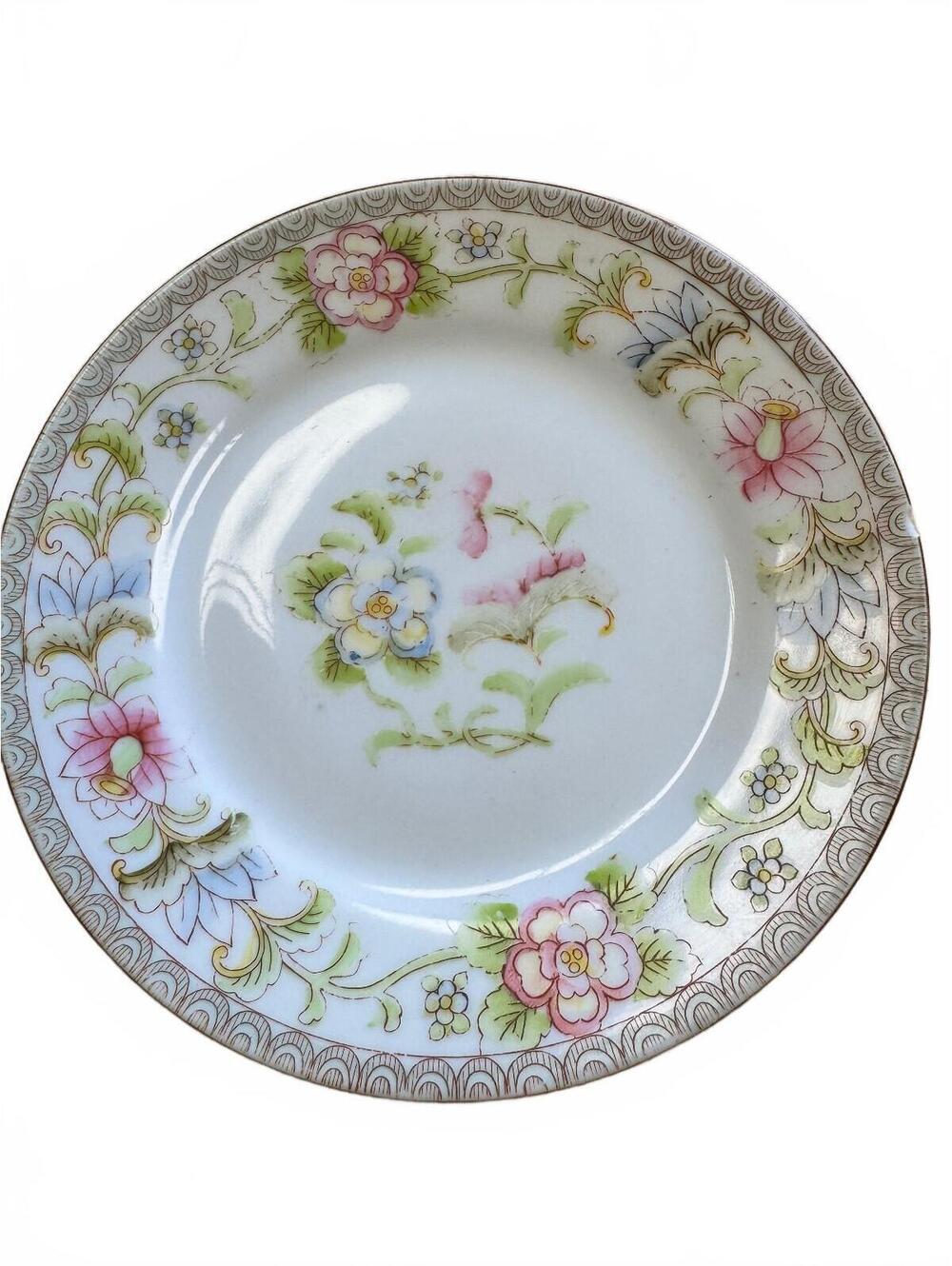 Noritake Flamengo Hand Painted Porcelain Bread Plate Antique Nippon